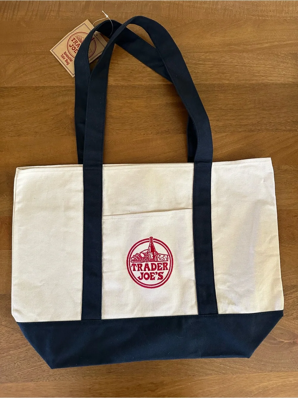 NWT Large Trader Joe’s Canvas Tote Bag